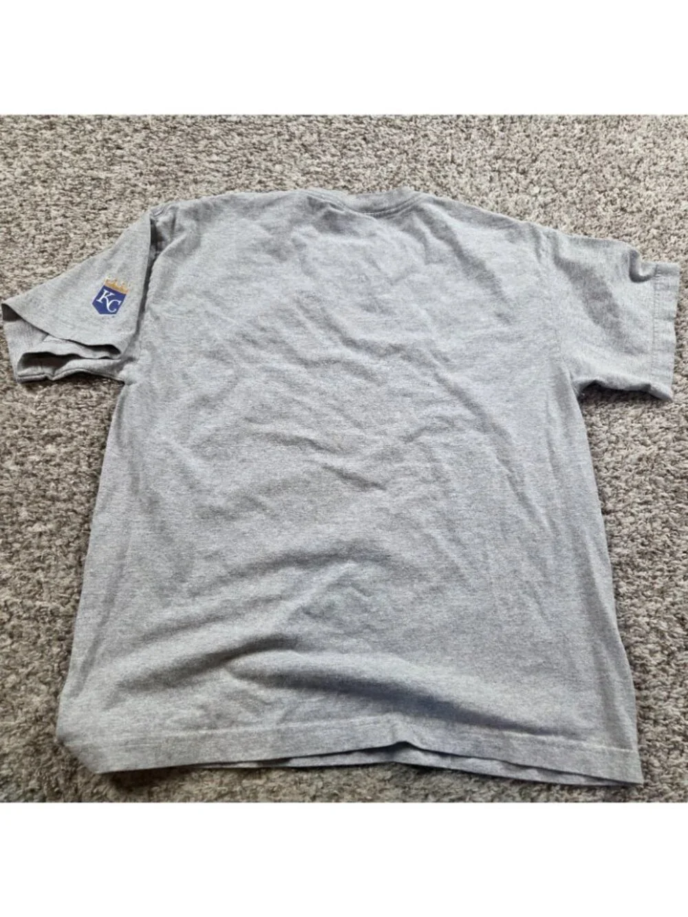 Vintage Nike Kansas City Royals T-Shirt Boys XL Gray Baseball MLB Center Swooh